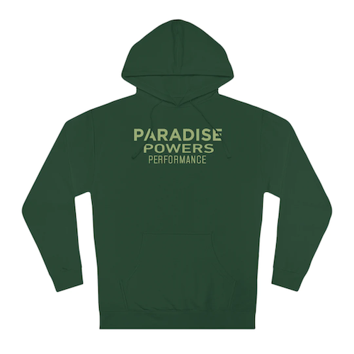 PARADISE POWERS PERFORMANCE UNISEX HOODED SWEATSHIRT