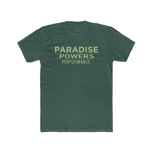 PARADISE POWERS PERFORMANCE UNISEX COTTON CREW TEE