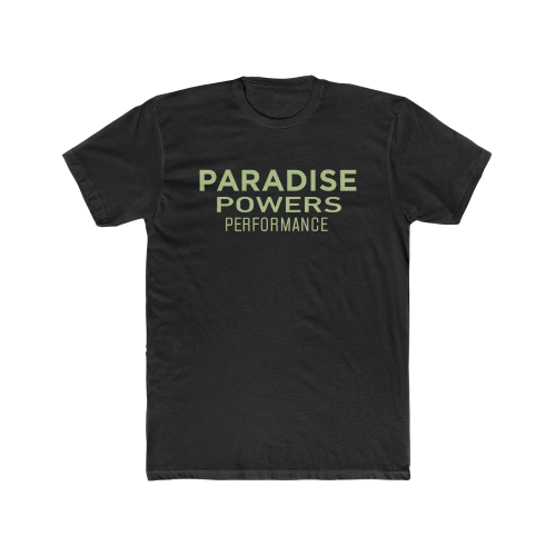 PARADISE POWERS PERFORMANCE UNISEX COTTON CREW TEE