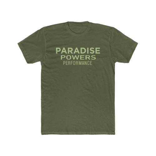 PARADISE POWERS PERFORMANCE UNISEX COTTON CREW TEE
