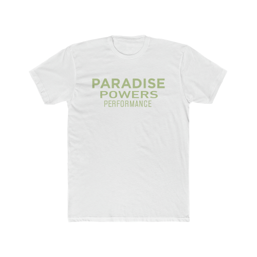 PARADISE POWERS PERFORMANCE UNISEX COTTON CREW TEE